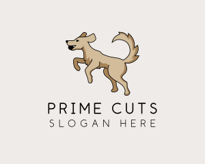 Playing Dog Pet logo design