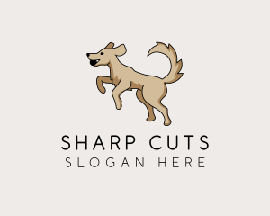 Playing Dog Pet logo design