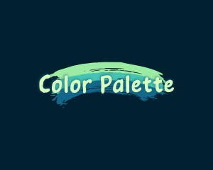 Colorful Brush Paint logo design