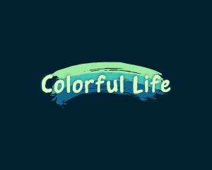 Colorful Brush Paint logo design