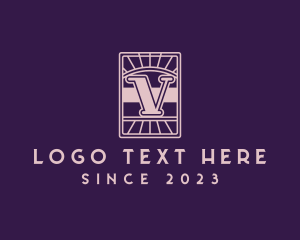 Lettering - Retro Sunshine Letter V logo design
