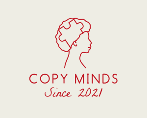 Human Mind Puzzle logo design