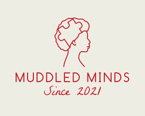 Human Mind Puzzle logo design