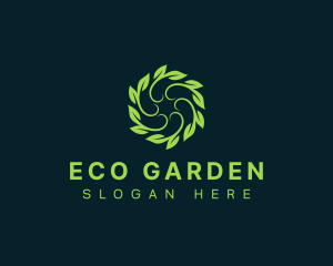 Leaves Garden Eco logo design