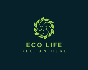 Leaves Garden Eco logo design