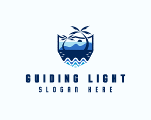 Beach Island Getaway logo design