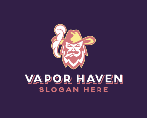 Cowboy Man Smoking logo