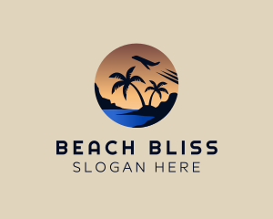 Beach Plane Travel logo design