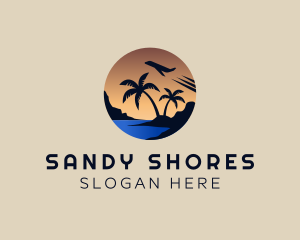 Beach Plane Travel logo design