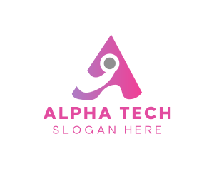 Pink Cyber A logo design