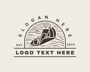 Wood Planer Carpentry Logo