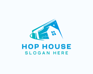 House Pressure Cleaning Disinfection logo design