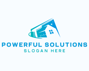 House Pressure Cleaning Disinfection logo design