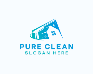 House Pressure Cleaning Disinfection logo design