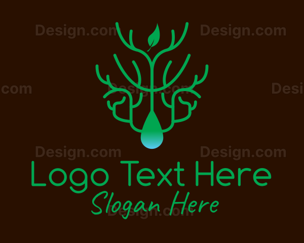 Eco Friendly Leaf Droplet Logo