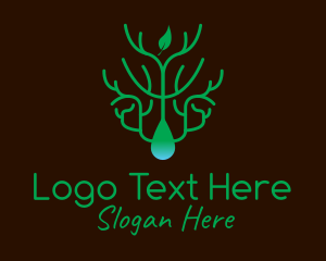 Eco Friendly Leaf Droplet logo