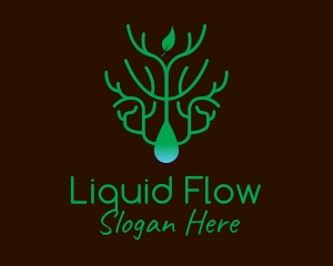 Eco Friendly Leaf Droplet logo design