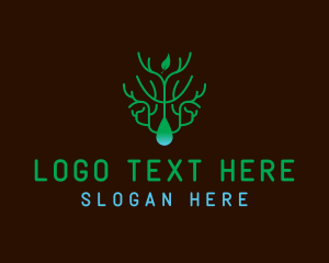 Eco Friendly Leaf Droplet logo