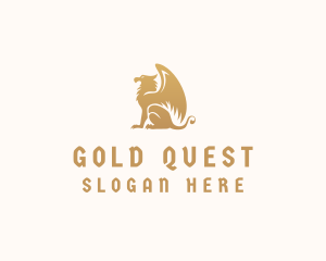 Gold Griffin Beast logo design