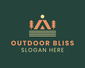 Camping Outdoor Tent logo design