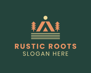 Camping Outdoor Tent logo design