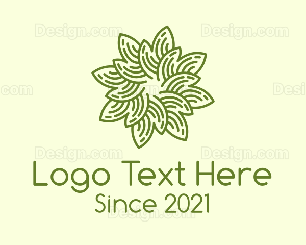 Spiral Flower Line Art Logo