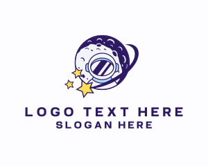 Star Moon Astronaut logo