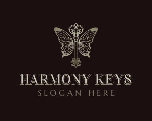 Key Butterfly Wings logo design