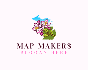 Michigan Apple Blossom logo design