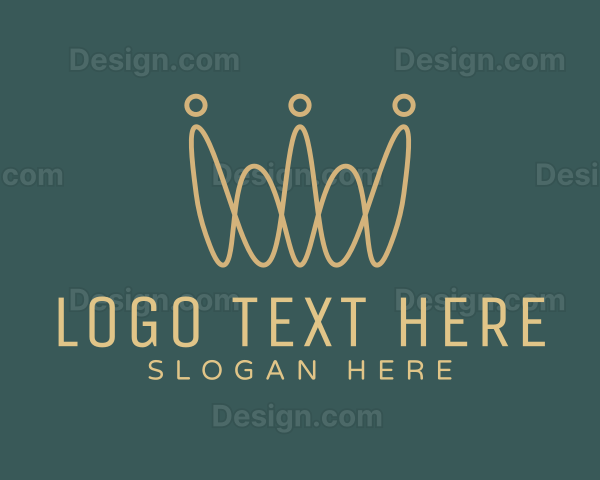 Abstract Gold Crown Logo