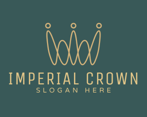 Abstract Gold Crown  logo design