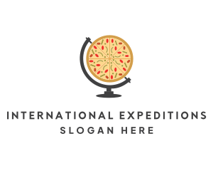 International Italian Pizza Atlas logo design