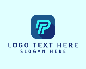 Cyber Software Letter P logo design