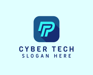 Cyber Software Letter P logo