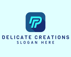 Cyber Software Letter P logo design