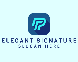 Cyber Software Letter P logo design