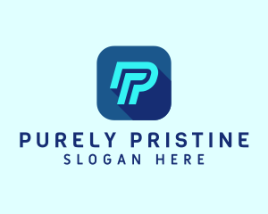 Cyber Software Letter P logo design