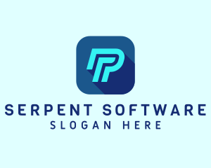 Cyber Software Letter P logo design