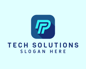 Cyber Software Letter P logo