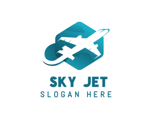 Flying Plane Airline logo design