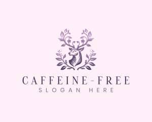 Elegant Floral Deer logo design