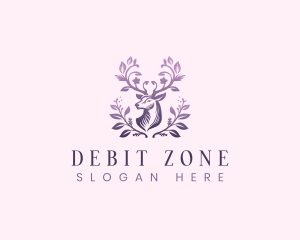 Elegant Floral Deer logo design