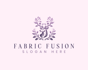 Elegant Floral Deer logo design