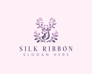 Elegant Floral Deer logo design