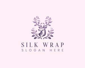 Elegant Floral Deer logo design