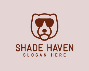 Sunglasses Bear Head logo design