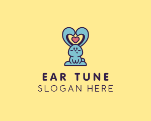 Bunny Ear Heart logo design