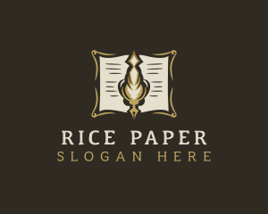 Feather Quill Paper logo design