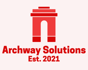 Red Arch Structure logo