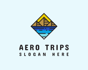 Lake Mountain Trip logo design